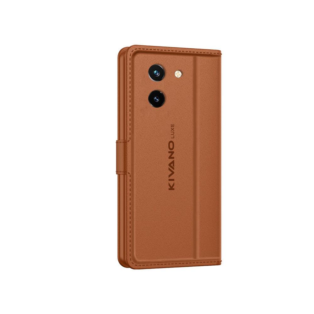 VIVO T3X 5G Leather Flip Cover & Mobile Card Holder - Kivano Luxe - Aibex